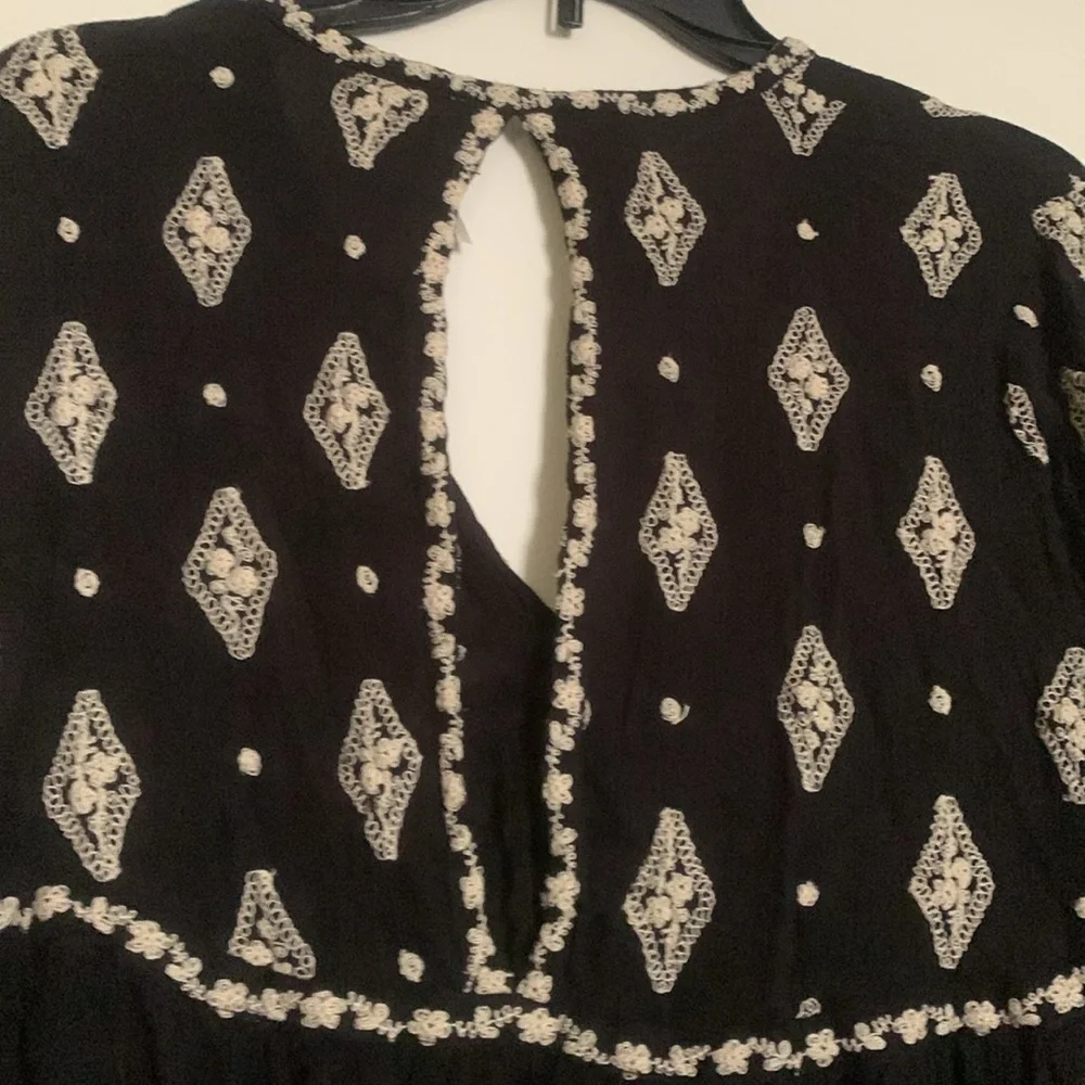 ❤️Black sz Small free people flowy top/very mini dress - Picture 6 of 6